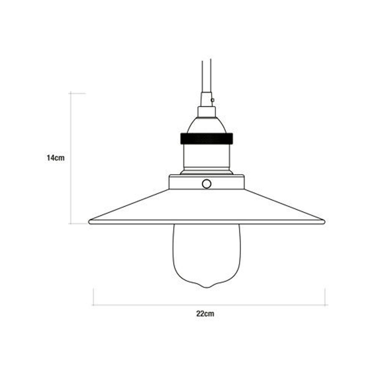 Suspension EDM 32106 Noir 60 W Vintage